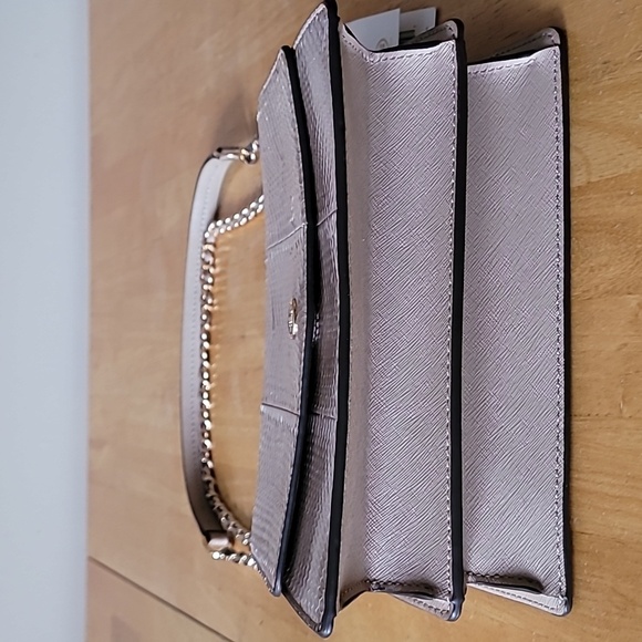 Tory Burch Robinson Exotic Snake Leather Convertible Shoulder Bag in Light Taupe - Picture 8 of 14